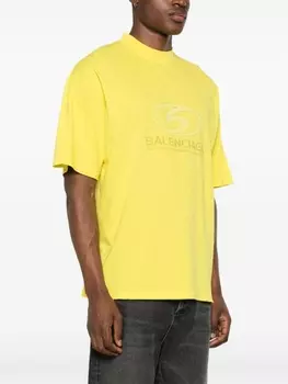 Футболка с логотипом Balenciaga, желтый