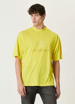 Футболка с логотипом Balenciaga, желтый