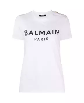 Футболка с логотипом Balmain, белый