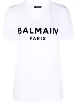 Футболка с логотипом BALMAIN, белый