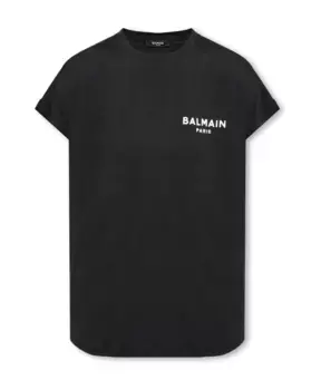 Футболка с логотипом Balmain, черный