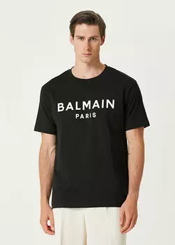 Футболка с логотипом Balmain, черный