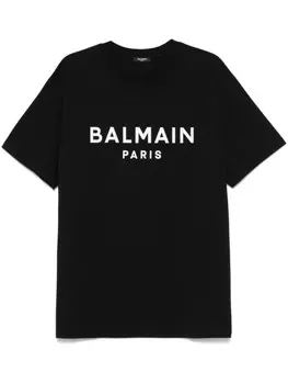 Футболка с логотипом Balmain, черный