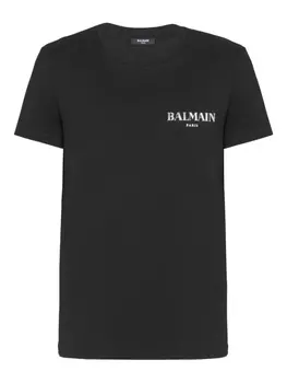 Футболка с логотипом Balmain, черный