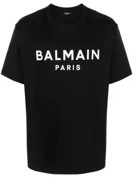 Футболка с логотипом BALMAIN, черный