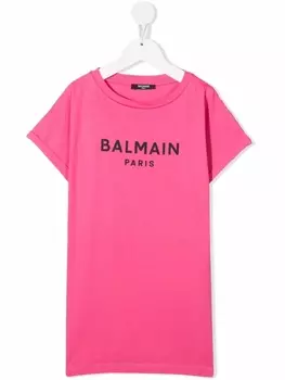 Футболка с логотипом Balmain Kids, розовый