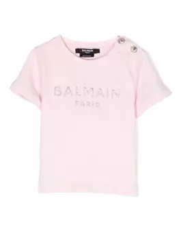 Футболка с логотипом Balmain Kids, розовый
