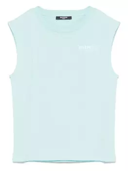 Футболка с логотипом Balmain Kids, синий