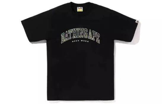 Футболка с логотипом BAPE 1st Camo A Bathing Ape, черный/желтый
