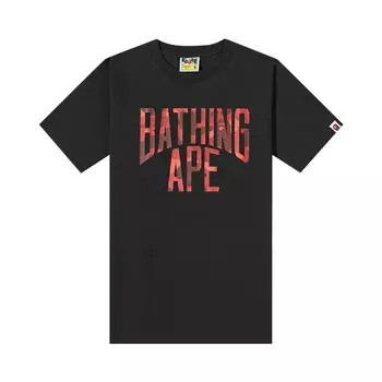 Футболка с логотипом BAPE Color Camo A NYC, цвет черный/красный