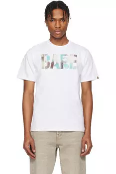 Футболка с логотипом BAPE и белой картой и трафаретом