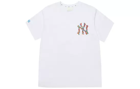 Футболка с логотипом Base унисекс белая Mlb, белый