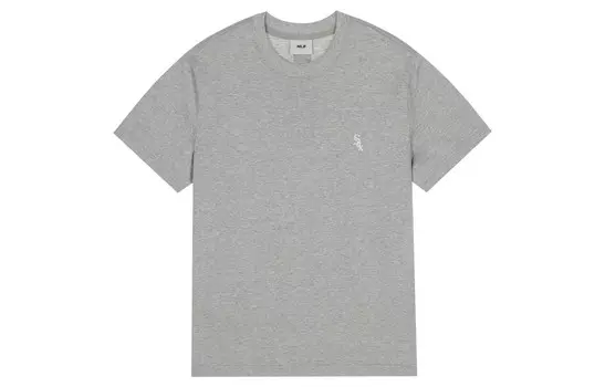 Футболка с логотипом Base унисекс светло-серая Mlb, серый