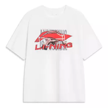 Футболка с логотипом баскетбольного клуба Li-Ning, белый