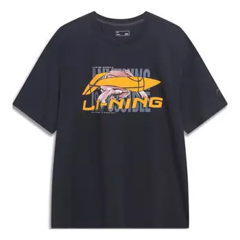 Футболка с логотипом баскетбольного клуба Li-Ning, черный