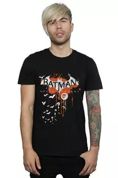 Футболка с логотипом Batman Arkham Knight на Хэллоуин DC Comics, черный