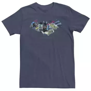Футболка с логотипом Batman Dark Comics от Big & Tall Licensed Character, синий