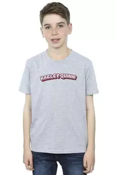 Футболка с логотипом Бэтмена и Харли Квинн DC Comics, серый