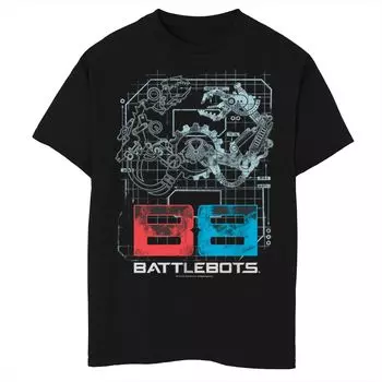 Футболка с логотипом BattleBots для мальчиков 8–20 лет Licensed Character