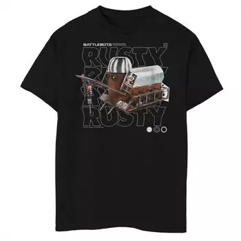 Футболка с логотипом Battlebots Rusty Hero Stack для мальчиков 8–20 лет Licensed Character