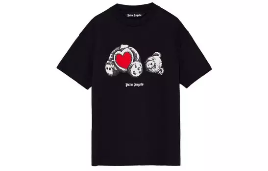 Футболка с логотипом Bear In Love Palm Angels, черный