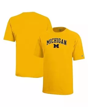Футболка с логотипом Big Boys and Girls Maize Michigan Wolverines Champion, желтый