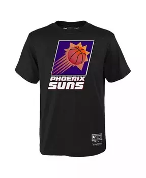 Футболка с логотипом Big Boys Black Phoenix Suns Hardwood Classics в стиле ретро Mitchell & Ness, черный