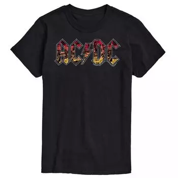 Футболка с логотипом Big & Tall ACDC Licensed Character, черный