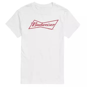 Футболка с логотипом Big & Tall Budweiser Bowtie Licensed Character, белый