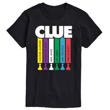 Футболка с логотипом Big & Tall Clue, Black Licensed Character, черный
