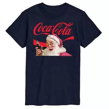 Футболка с логотипом Big & Tall Coca-Cola Santa Licensed Character, синий