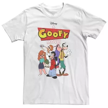 Футболка с логотипом Big & Tall Disney A Goofy Movie Group Shot Licensed Character, белый