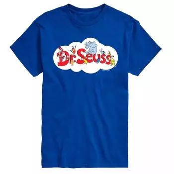 Футболка с логотипом Big & Tall Dr Seuss Cloud, Blue License, синий
