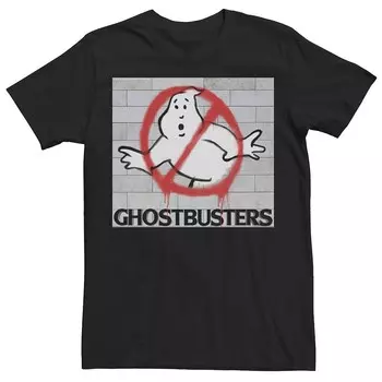 Футболка с логотипом Big & Tall Ghostbusters Brick Spray Licensed Character, черный