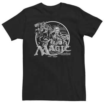 Футболка с логотипом Big & Tall Magic: The Gathering в стиле ретро Licensed Character, черный