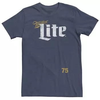 Футболка с логотипом Big & Tall Miller Lite Beer в стиле ретро Licensed Character, цвет Navy Heather