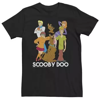 Футболка с логотипом Big & Tall Scooby-Doo Group Portrait Licensed Character, черный