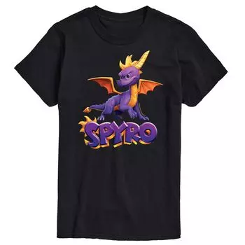Футболка с логотипом Big & Tall Spyro Pose Licensed Character, черный