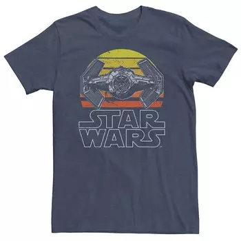 Футболка с логотипом Big & Tall Star Wars TIE Fighter Licensed Character, цвет Navy Heather