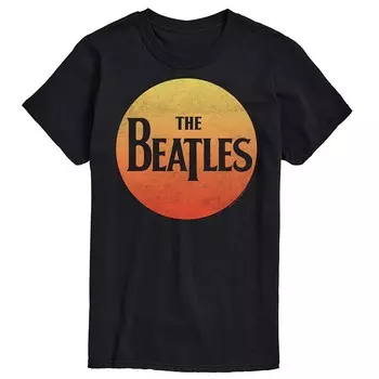Футболка с логотипом Big & Tall The Beatles Sun Licensed Character, черный