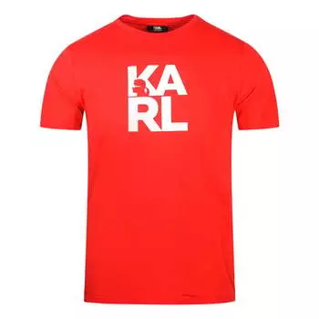 Футболка с логотипом Block Karl Lagerfeld, красный