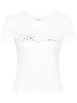 Футболка с логотипом BLUMARINE, белый