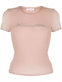 Футболка с логотипом BLUMARINE, нейтральный