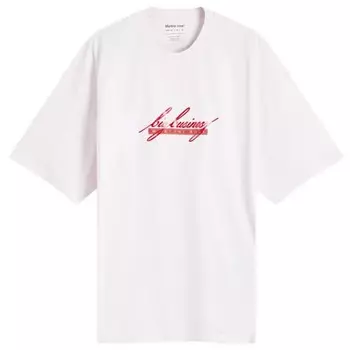 Футболка с логотипом большого размера Martine Rose, розовый