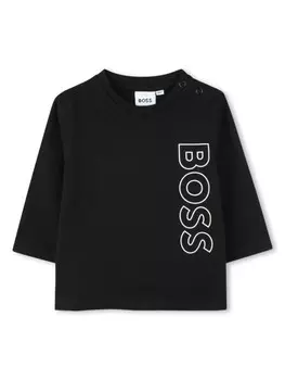 Футболка с логотипом BOSS Kidswear, черный