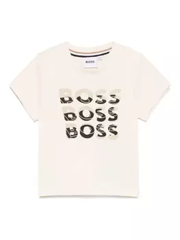 Футболка с логотипом BOSS Kidswear, нейтральный