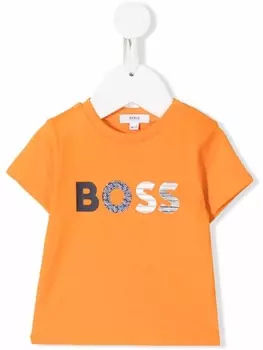 Футболка с логотипом BOSS Kidswear, оранжевый