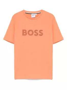 Футболка с логотипом BOSS Kidswear, оранжевый