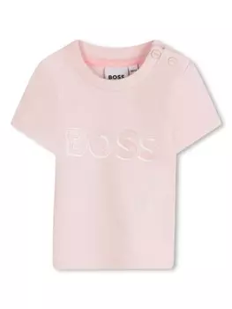 Футболка с логотипом BOSS Kidswear, розовый