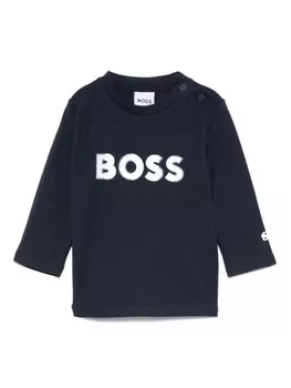 Футболка с логотипом BOSS Kidswear, синий